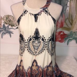 Halter Neck Dress with Colorful Pattern
